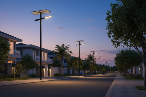Postes solares LED iluminação exterior Angola